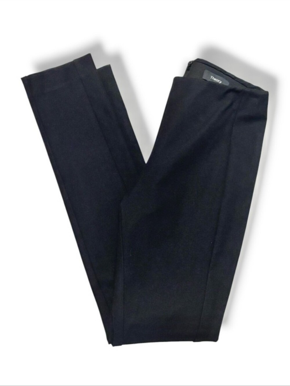 THEORY Black Navalane Jetty Slim Pants Trousers Size 00 - Picture 12 of 12